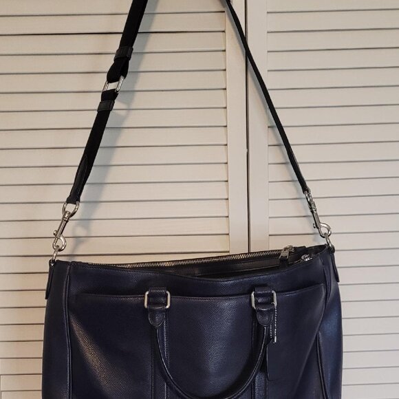 COACH Authentic Metropolitan Laptop Bag - Navy Blue - Picture 7 of 10